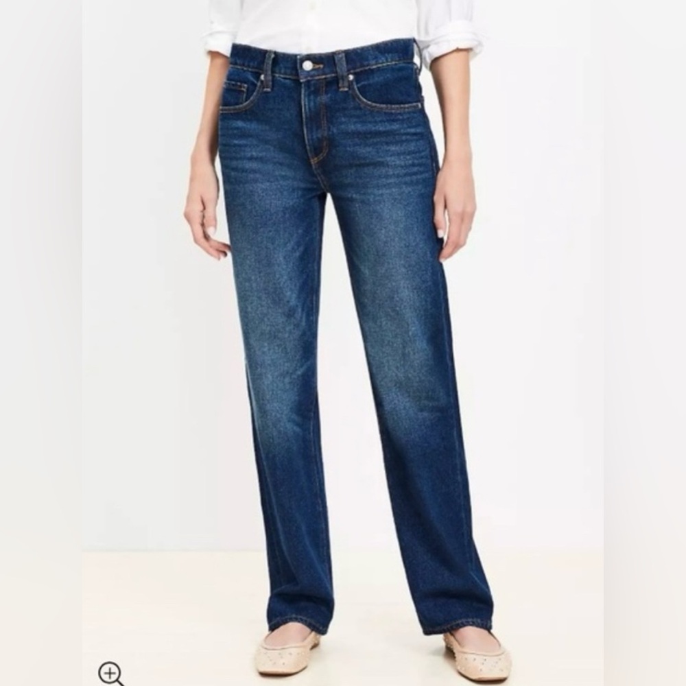 LOFT The Slouchy Boyfriend Jeans Womens Denim Pants Size 28 - Picture 2 of 8